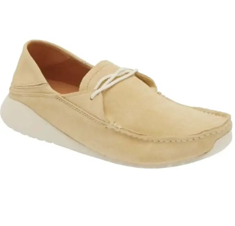 OluKai Ka'a Driver Golden Sand Suede Loafer Boat Slide Shoes Men's Size 15 NWOB